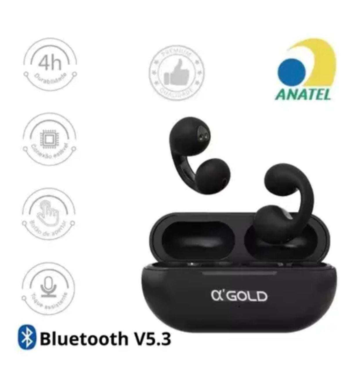 Fone de Ouvido Corrida Bluetooth Confortável Não Cai Resistente Água e Suor . Academia ,Caminhada e corrida FN- BT-33