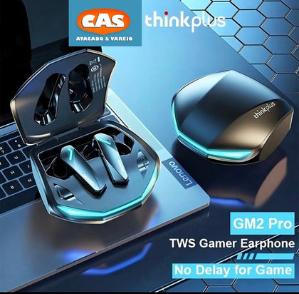 Fone Ouvido Lenovo Gm2 Pro Gamer Music Bluetooth 5.3 Preto. Alta Definição