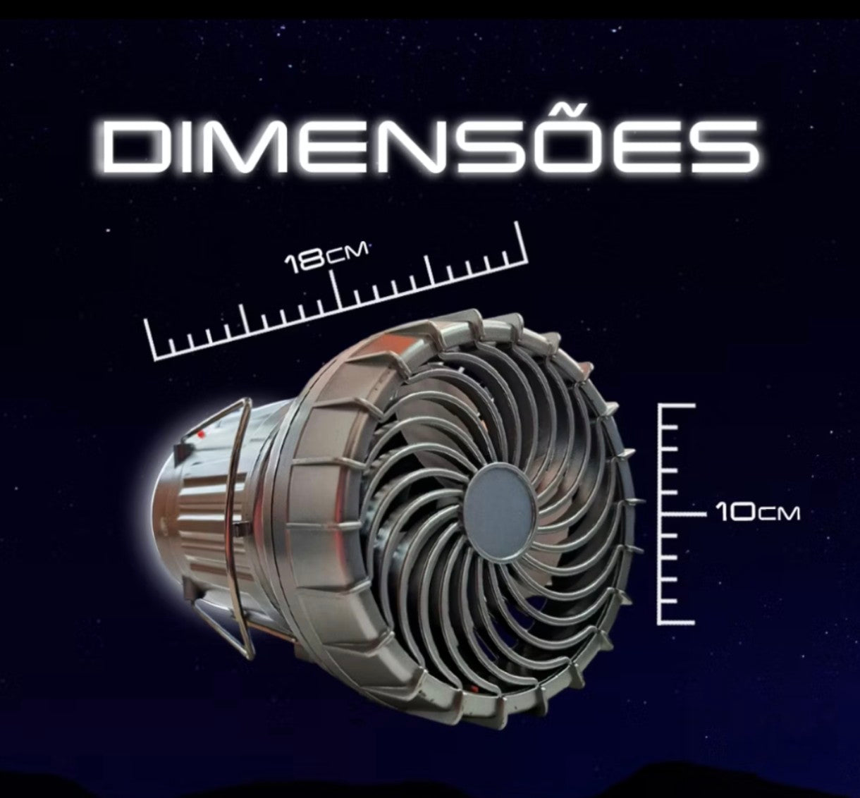 Lampião Lanterna Led Com Ventilador Usb e Energia Solar