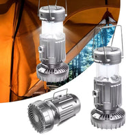 Lampião Lanterna Led Com Ventilador Usb e Energia Solar