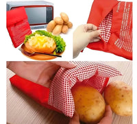 Saco Bolsa Assar Batatas e Legumes no Microondas Reutilizável