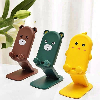 2 Suporte de Celular Para Mesa Cartoon Bichinho Novidade Ótima Qualidade. Variados