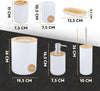 Conjunto Para Banheiro Bambu 6 Peças Completo.