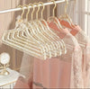 Kit 10 Cabides glitter Transparentes de Luxo Dourado.