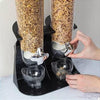 Dispenser Duplo de Cereais Em Acrílico 3 Litros: Organize Seus Grãos Com Estilo.