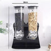 Dispenser Duplo de Cereais Em Acrílico 3 Litros: Organize Seus Grãos Com Estilo.
