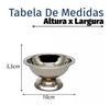 Conjunto 06 Tigelas para Sobremesa com Colher Aço Inox 12pçs.