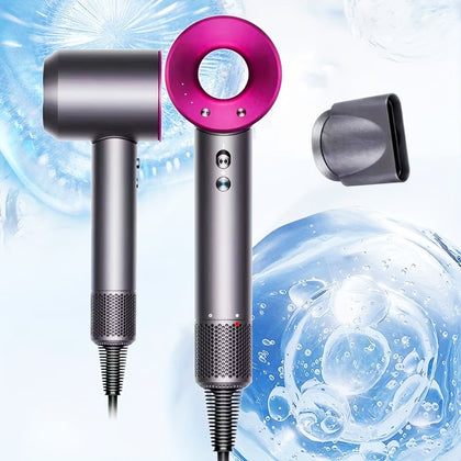 Secador de Cabelo 110v Supersônico Profissional 1600w Multifuncional 5 Tipos de Bocais Led Indicativo e Controle de Velocidade Tecnologia de Ar Múltiplo.