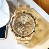 Conjunto Relógios Masculino Luxo Dourado. Acompanha Pulseira e caixa.