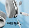 Fone de Ouvido Headphone Bluetooth Sem Fio Wireless P2, Cartão SD.