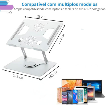 Suporte Para Notebook Ergonômico Dobrável Giratório