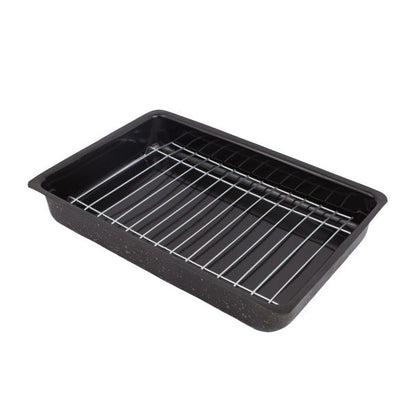 Forma Retangular Esmaltada Com Grill - 31x20,7 Cm
