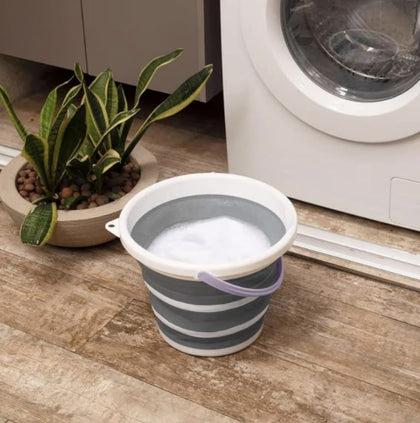 Kit 2 Balde de Silicone Dobrável Retrátil Flexível 3 Litros. Cores variadas