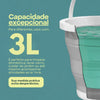 Kit 2 Balde de Silicone Dobrável Retrátil Flexível 3 Litros. Cores variadas