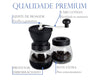 Moedor de Café Manual Inox Cerâmica Vidro Reservatório. Acompanha Pote extra