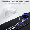 Carregador Turbo Power Celular 120w Cabo Tipo C/c Com Branco