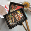 Kit 2 assadeira Retangular Esmaltada Com Grill -  Pequena 31 X 20,7 Cm / Grande 26,5 X 38x5cm