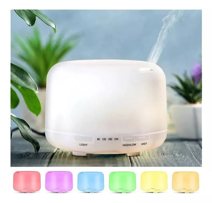 Umidificador e Aromatizador de Ambientes Led 7 cores 500ml