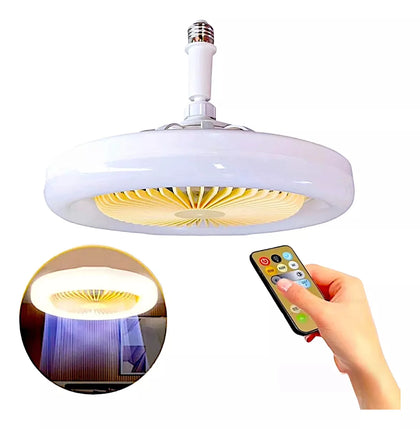 Ventilador de Teto Led Com Controle Remoto e 3 Modos de Iluminação.