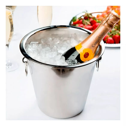 Balde de Gelo de Aço Inoxidável Premium - 4l