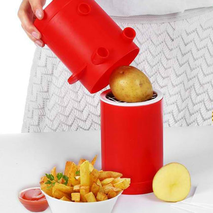 Fatiador Batata Fritas Microondas Cortador 2 Em 1