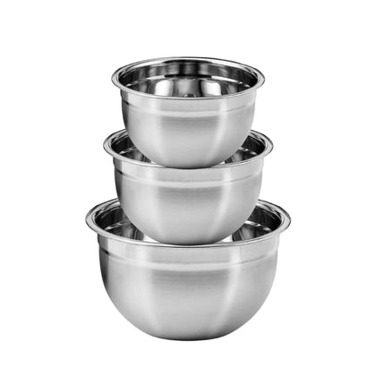 Kit Tigela Mixing Bowl Inox Escovado.