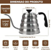 Chaleira Inox Bico de Ganso Estilosa Inox
