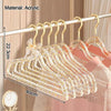 Kit 10 Cabides glitter Transparentes de Luxo Dourado.