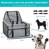 Cadeirinha Assento Pet Para Carro Transporte Cão Gato Cinza / preto 40cm X 36cm Segurança Conforto Praticidade Para o Seu Pet.