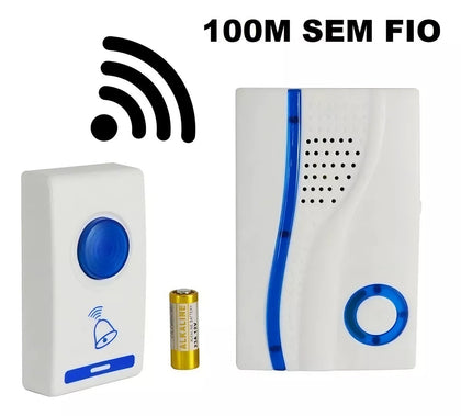 Campainha Sem Fio Doorbell Resistente Chuva 50 Metros 110v/220v