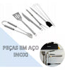 Kit Churrasco 09 Peças Inox.