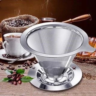 Filtro de Café Coador Inox Grande Reutilizável. Tamanho 103.