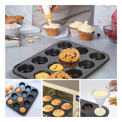 Kit 2 unidades Forma Antiaderente 12 Furos Cupcakes.