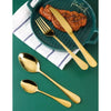 Talheres premium Kit  24 Peças Em Aço Inox  Luxo. Dourado