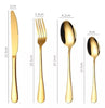 Talheres premium Kit  24 Peças Em Aço Inox  Luxo. Dourado