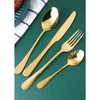 Talheres premium Kit  24 Peças Em Aço Inox  Luxo. Dourado