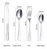 Talheres Premium Kit 24 Peças Em Aço Inox  Luxo. Prata