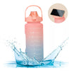 Kit Garrafa Motivacional Squeeze Colorida – 03 Peças