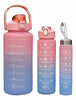 Kit Garrafa Motivacional Squeeze Colorida – 03 Peças