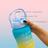 Kit Garrafa Motivacional Squeeze Colorida – 03 Peças