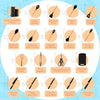 Kit Completo de Utensílios de Cozinha de Silicone e Bambu - 19 Peças