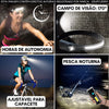Kit de Lanterna Tática Recarregável + Lanterna de Cabeça Led Corpo Motion Camping Torch Light Lamp Com Usb