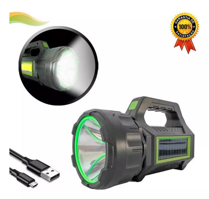 Lanterna Solar e Recarregável Td-5000a – Iluminação Eficiente e Sustentável Para Todas As Situações.