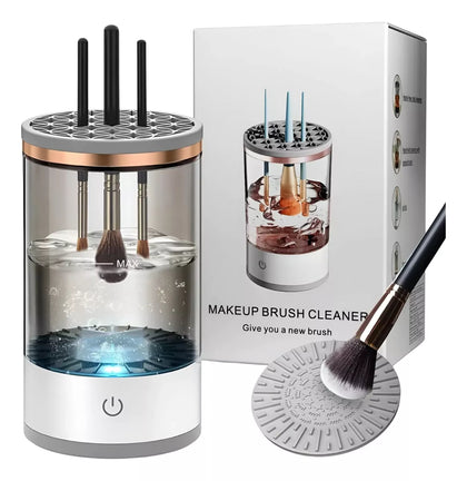 Limpador de Pincéis de Maquiagem Secadora Eletrico Usb Cor Branco.