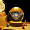 Luminária de Mesa Decorativa - Bola de Cristal 3d Com Efeito Estiloso e Iluminação Suave