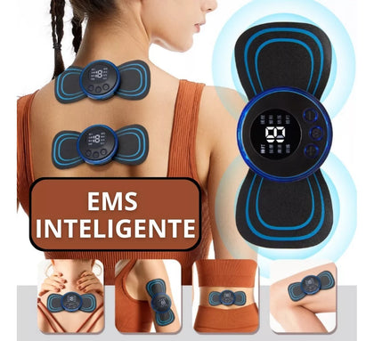 Kit 3 Aparelho Mini Massageador Elétrico Recarregável Portátil Para Dor Muscular Pescoço Pernas Coluna Lombar Sem Fio Usb Fisioterapia Relaxamento Corporal