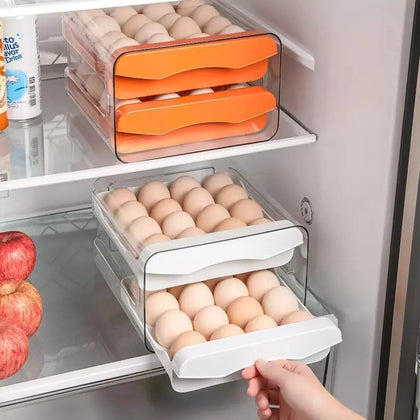 Gaveteiro Para Ovos Duplo Organizador Geladeira Acrílico