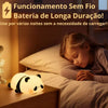 Luminária Silicone Panda Abajur Toque Luz Noturna Led Touch