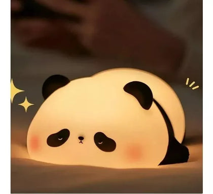 Luminária Silicone Panda Abajur Toque Luz Noturna Led Touch