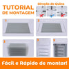 Sapateira Armário Dobrável Organiza Tênis Fácil Resistente Cor Cinza